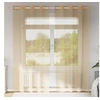 Image de Rideaux en voile avec oillets 2 pcs sable, rideau en filet, rideau transparent, voile de fenêtre, traitement de 4102121