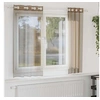 Image de Rideaux en voile avec oillets 2 pcs marron clair, rideau en filet, rideau transparent, voile de fenêtre, traitement 4102126