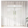 Image de Rideaux en voile avec oillets 2 pcs blanc, rideau en filet, rideau transparent, voile de fenêtre, traitement de 4102152