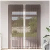 Image de Rideaux en voile avec passe-tringles 2 pcs marron, rideau en filet, rideau transparent, voile de fenêtre, traitement 4102175