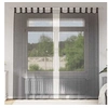 Image de Rideaux en voile avec passants 2 pcs noir, rideau en filet, rideau transparent, voile de fenêtre, traitement de 4102258