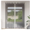 Image de Rideaux en voile avec passants 2 pcs noir, rideau en filet, rideau transparent, voile de fenêtre, traitement de 4102260