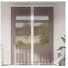 Image de Rideaux en voile avec passants 2 pcs marron, rideau en filet, rideau transparent, voile de fenêtre, traitement de 4102265
