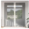 Image de Rideaux en voile avec boucles 2 pcs gris foncé 140x245 cm, rideau en filet, rideau transparent, voile de fenêtre, 4102274