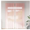 Image de Rideaux en voile avec boucles 2 pcs rose 140x260 cm, rideau en filet, rideau transparent, voile de fenêtre, 4102290
