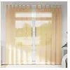 Image de Rideaux en voile avec boucles 2 pcs sable 140x225 cm, rideau en filet, rideau transparent, voile de fenêtre, 4102308