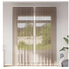 Image de Rideaux en voile avec boucles 2 pcs marron clair 140x260 cm, rideau en filet, rideau transparent, voile de fenêtre, 4102315