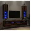 Image de Meubles TV avec lumières LED 2 pcs vieux bois 30,5x30x102 cm, support TV, armoire média, console TV, meuble HiFi, 857677