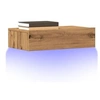 Image de Meuble TV avec éclairages LED chêne artisanal 60x35x15,5 cm, banc TV, meuble hifi, centre de divertissement, buffet 856345
