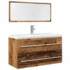 Image de Ensemble de meubles salle de bain 2 pcs bois d'ingénierie, armoire de salle de bain, armoire de bain, meuble-lavabo 856388