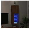 Image de Meuble TV avec lumières LED chêne artisanal 30,5x30x102 cm, support TV, armoire média, console TV, meuble HiFi, 857678