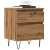 Image de Table de chevet chêne artisanal 40x35x50 cm bois d'ingénierie