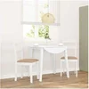 Image de Lot de 2 chaise interieur non pliable en bois massif H. 89 cm blanc