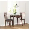 Image de Chaises à manger coussins 2 pcs marron bois massif caoutchouc