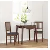 Image de Chaises à manger coussins 2 pcs marron bois massif caoutchouc