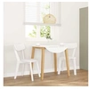 Image de Lot de 2 chaise en bois massif non pliable H. 79.5 cm interieur blanc