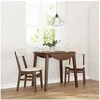 Image de Lot de 2 chaise en bois massif non empilable non pliable H. 81.5 cm interieur marron