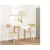 Image de Lot de 2 chaise interieur non pliable H. 81.5 cm en bois massif blanc