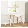 Image de Lot de 2 chaise interieur non pliable en bois massif H. 81.5 cm blanc