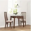 Image de Chaises à manger coussins 2 pcs marron bois massif caoutchouc