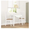 Image de Chaises à manger coussins 2 pcs blanc bois massif caoutchouc, chaise à dîner, chaise, chaise de salon, chaises à 4102460