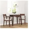 Image de Lot de 2 chaise en bois massif non pliable H. 80.5 cm interieur marron