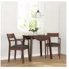 Image de Lot de 2 chaise interieur non pliable H. 80.5 cm en bois massif marron