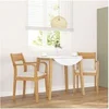 Image de Chaises à manger coussins 2 pcs naturel bois massif caoutchouc