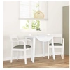 Image de Lot de 2 chaise en bois massif non pliable interieur H. 80.5 cm blanc