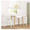 Image de Lot de 2 chaise interieur non pliable en bois massif H. 80.5 cm blanc