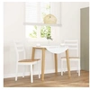 Image de Chaises à manger 2 pcs blanc bois massif caoutchouc, chaise à dîner, chaise, chaise de salon, chaises à dîner, chaise 4102520