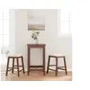 Image de chaises de bar avec coussins 2 pcs marron bois massif d hévéa