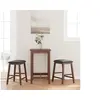 Image de chaises de bar avec coussins 2 pcs marron bois massif d hévéa