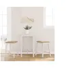 Image de Chaises de bar avec coussins 2 pcs blanc bois massif d hévéa