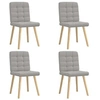 Image de Lot de 4 chaise en bois massif non empilable non pliable H. 86 cm interieur gris