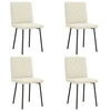 Image de Chaises à manger lot de 4 Crème Velours