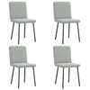 Image de Chaises à manger lot de 4 Gris clair Velours