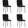 Image de Chaises à manger lot de 4 Noir Velours