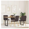 Image de Lot de 4 chaise H. 86 cm non empilable non pliable interieur en plastique marron