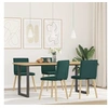 Image de Lot de 4 chaise interieur non pliable en plastique H. 86 cm vert