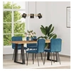Image de Chaises à manger lot de 4 Bleu Velours