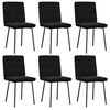 Image de Chaises à manger lot de 6 noir velours