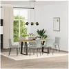 Image de Chaises à manger lot de 6 gris clair velours