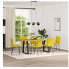 Image de Chaises à manger lot de 6 jaune velours