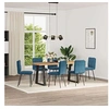 Image de Lot de 6 chaise H. 83 cm non pliable interieur en plastique bleu