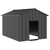 Image de Niche pour chien avec toit noir 113x153x101 cm acier galvanisé, cage de chien, abri pour chien, cage pour animaux de 4100919