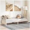 Image de Lit de jour avec matelas blanc 90x200 cm bois de pin massif 3321051