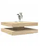 Image de Table basse rotative à 360 degrés chêne sonoma 90x90x34,5 cm, table d'appoint, table de salon, table basse moderne, 3321353