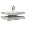 Image de Table basse rotative à 360 degrés gris béton 90x90x34,5 cm, table d'appoint, table de salon, table basse moderne, 3321354