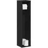 Image de Meuble de salle de bain avec porte-rouleau noir 20,5x20x90 cm, meuble de rangement de salle de bain, armoire de bain, 858507